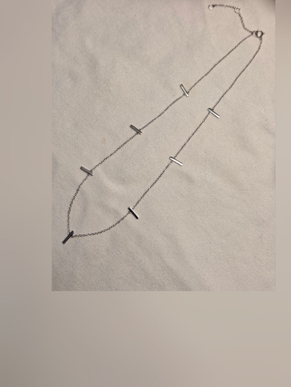 Sterling Silver Necklace with Little Bars